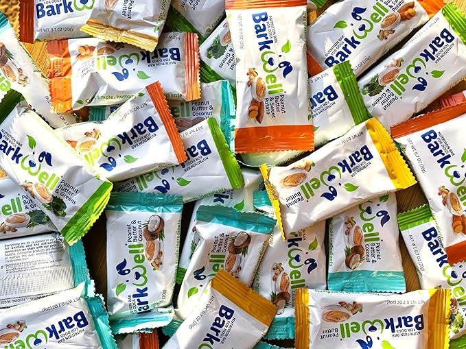 Peanut Butter Dog Treat Bars for Dogs, 0.7 Ounce, 16-Pack (Greens). 100% All Natural Dog Treat Made in The USA. Pill Pocket, Snuffle mat Treat