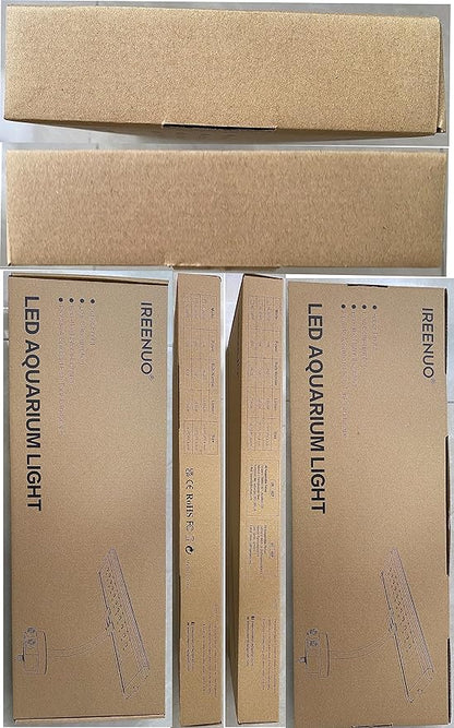 IREENUO Aquarium LED Light, Full Spectrum Fish Tank Clip on Light with Remote, Color Changing Lighting for Reef Coral Aquatic Plants and Fish Keeping (16W（20.4 inch）)