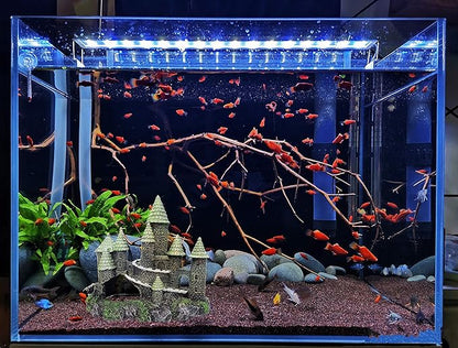 M2cbridge Aquarium Decor Castle Shipwreck Ornament Underwater Landscape(Green Castle)