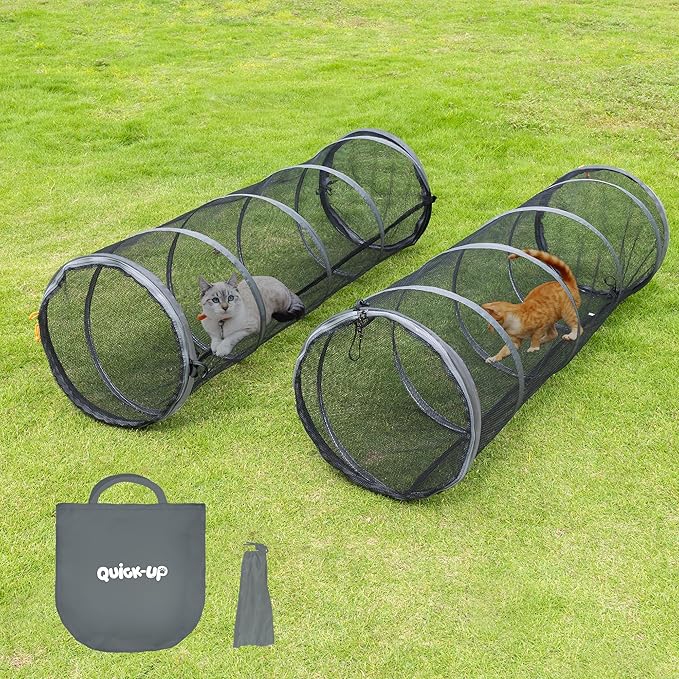 Cat Furniture for Indoor and Outdoor Playpen Portable Cat Tunnels, Kennel Enclosure,Portable Catio for Indoor Cats, Dogs & Small Animals,Easy Connected with Tents or Cubes,2 Packs.