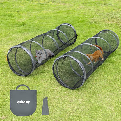 Cat Furniture for Indoor and Outdoor Playpen Portable Cat Tunnels, Kennel Enclosure,Portable Catio for Indoor Cats, Dogs & Small Animals,Easy Connected with Tents or Cubes,2 Packs.