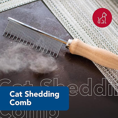 Coastal Pet Safari Cat Shedding Comb - Prevents Hairballs - Daily-Use Cat Deshedding Brush - for Cats with Short and Long Hair - One Size