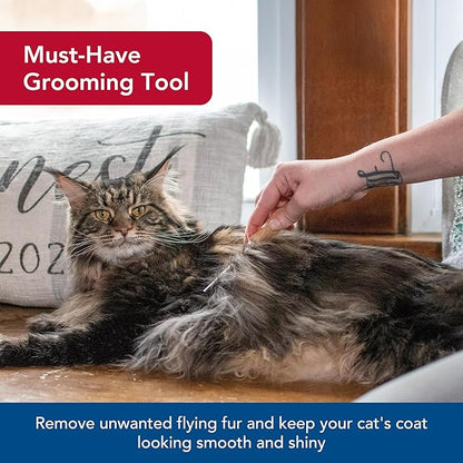 Coastal Pet Safari Cat Shedding Comb - Prevents Hairballs - Daily-Use Cat Deshedding Brush - for Cats with Short and Long Hair - One Size