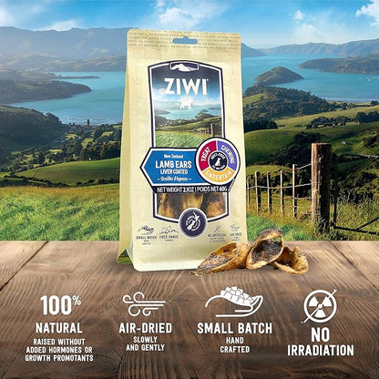 ZIWI Dog Chews and Treats  Lamb Ears - All Natural, Air-Dried, Single Protein, Grain-Free, High-Value Treat, Snack, Reward 2.1 Ounce (Pack of 1)