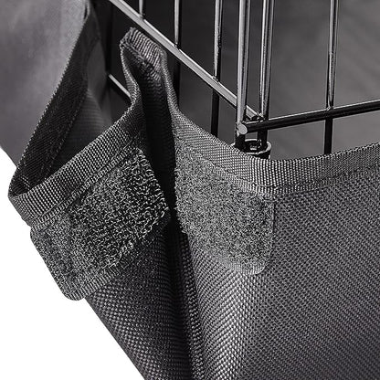 Amazon Basics Leakproof Canvas Bottom Guinea Pig Pet Cage with Divider Set, Black, 47.6"L x 24.2"W x 14.0"H